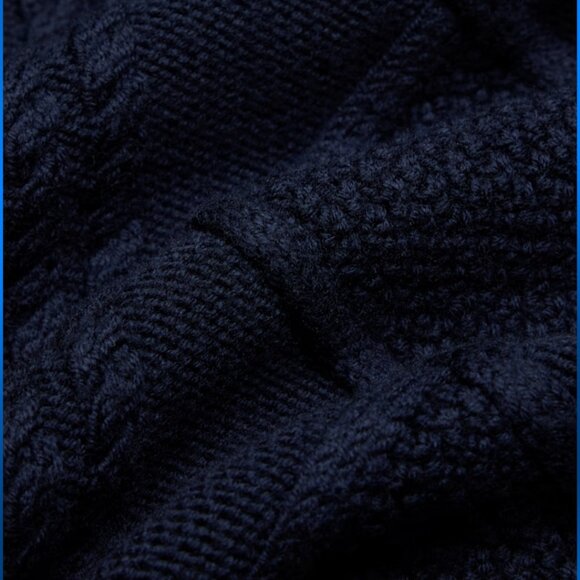 NWT Aritzia Heritage Knit Merino Wool Crew Sweater Admiral L - Picture 8 of 9